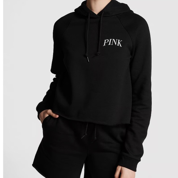 PINK Victoria's Secret Tops - PINK Everyday Cropped Fleece Hoodie